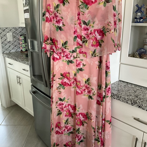 Jessica Howard Floral Pink high low Dress - Picture 4 of 8